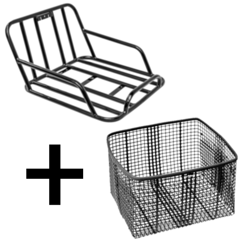 Front rack with basket